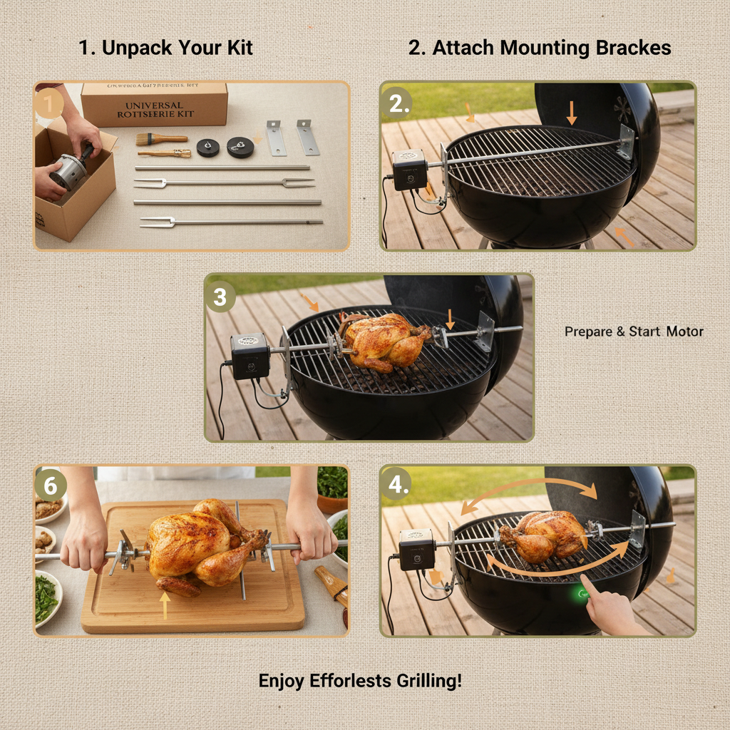 universal bbq rotisserie kit