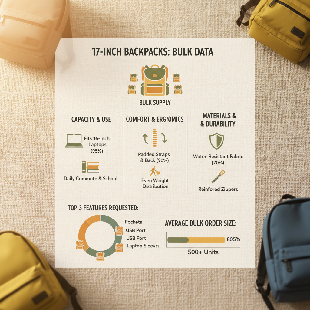 17 inch backpacks in bulk