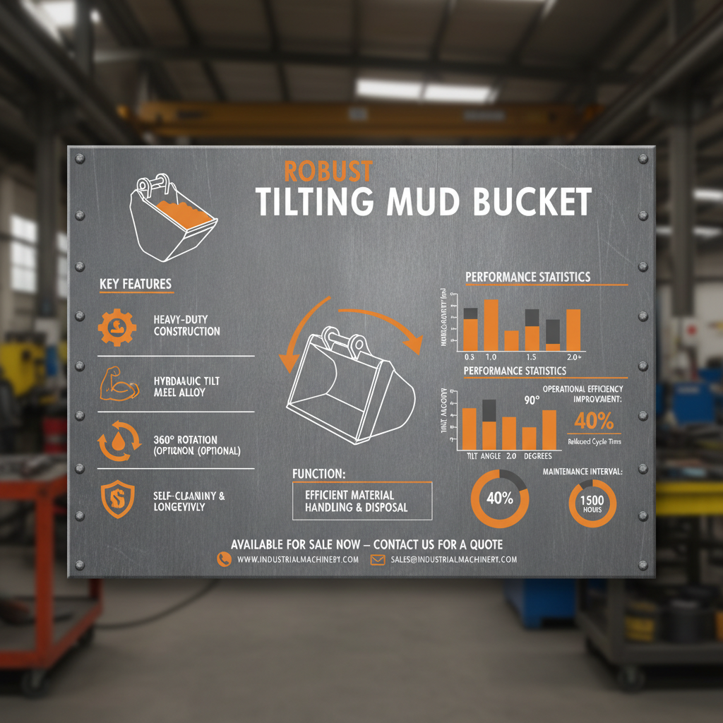 tilting mud bucket for sale