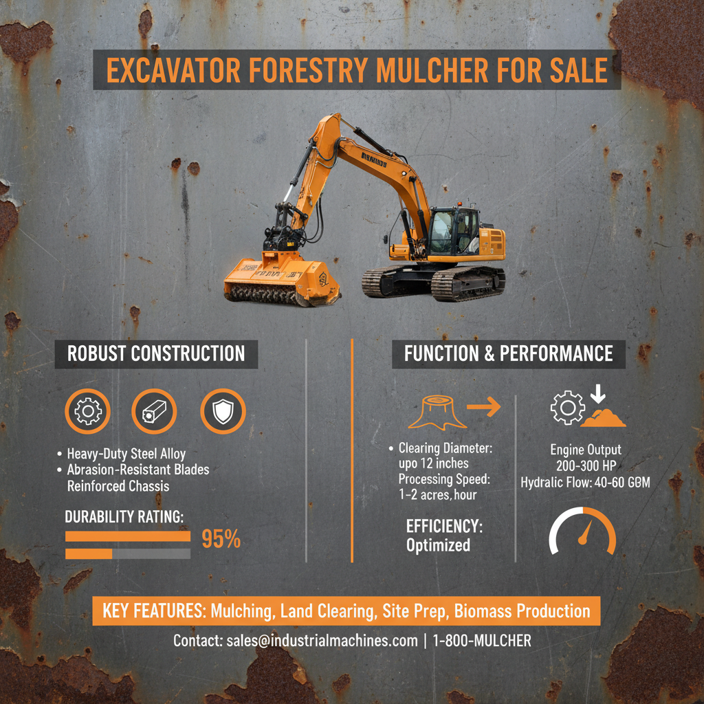 excavator forestry mulcher for sale