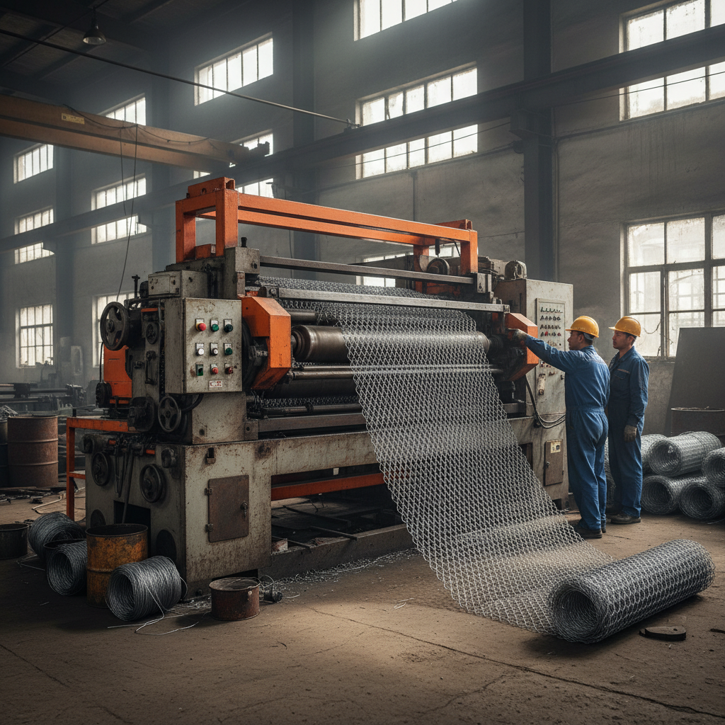 chicken wire mesh making machine