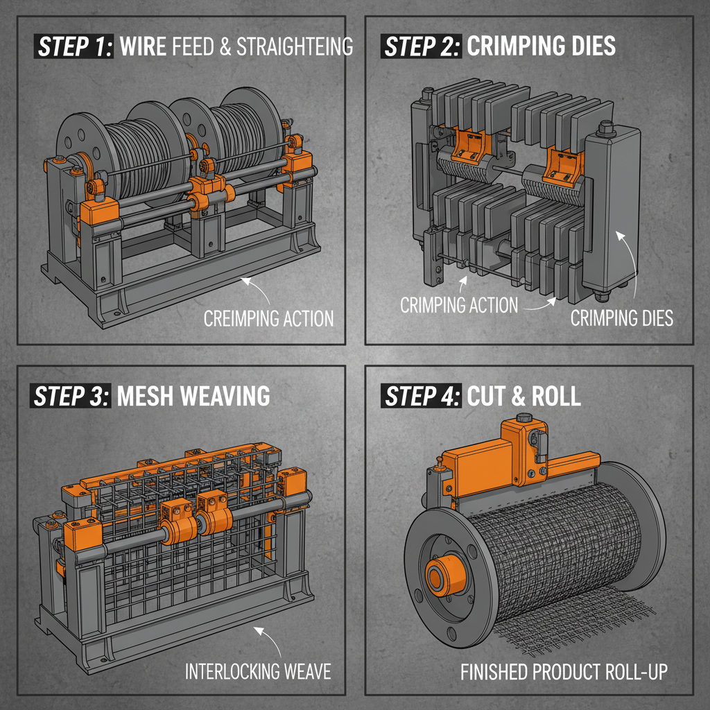 crimped wire mesh machine