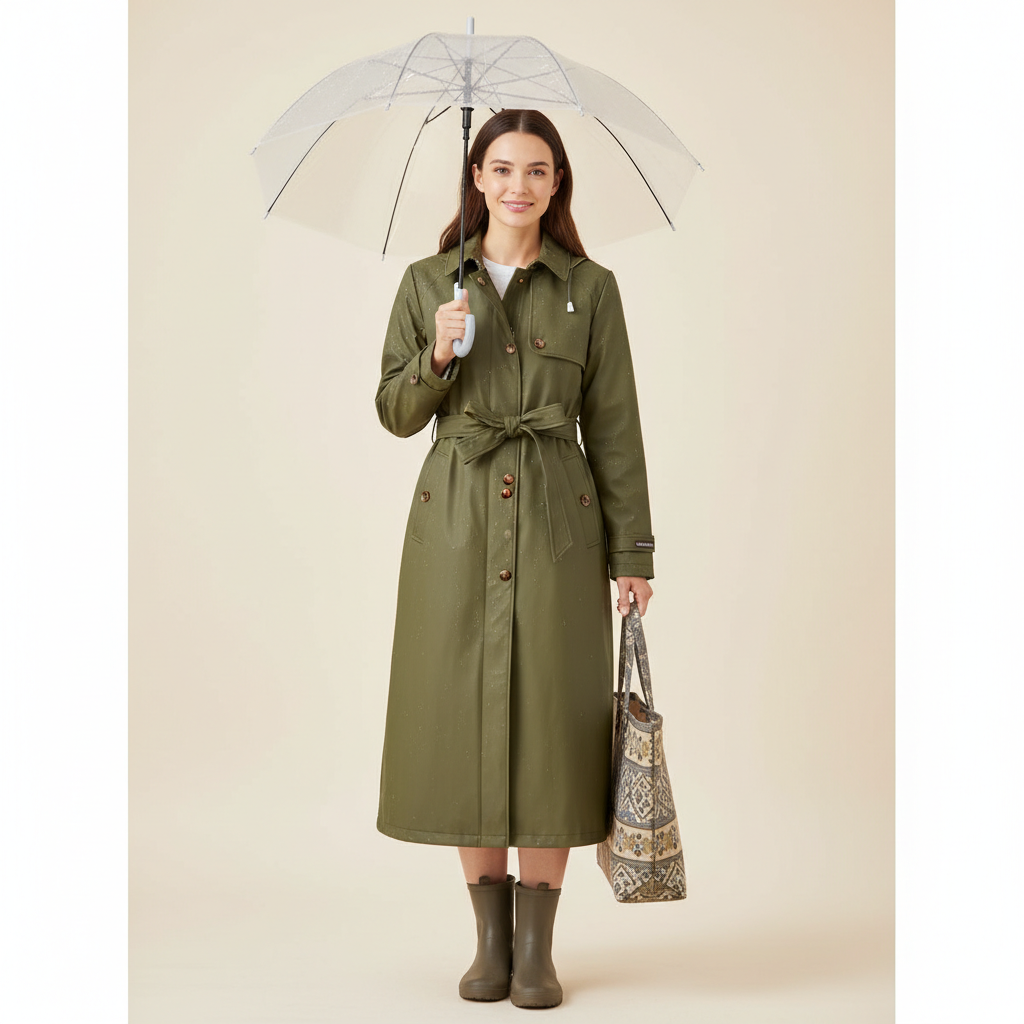 ladies pu raincoats