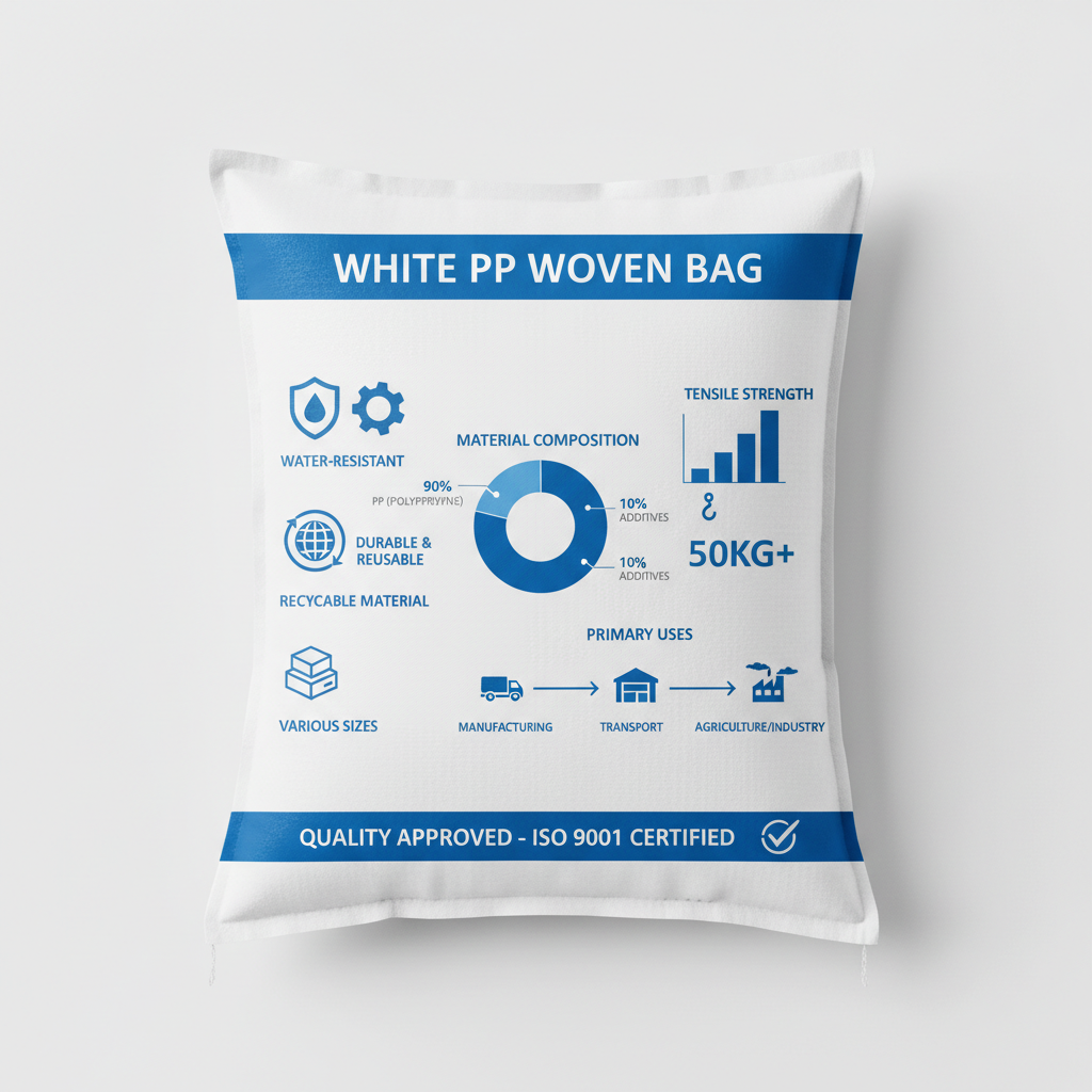 white pp woven bag