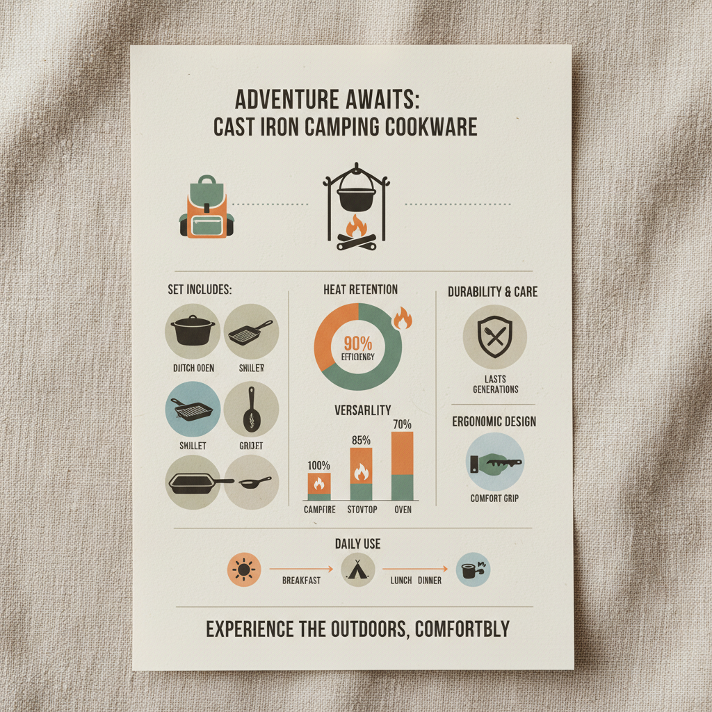 cast iron camping cookware set