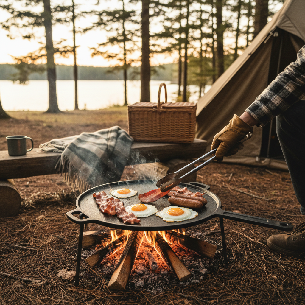 cast iron camping griddle