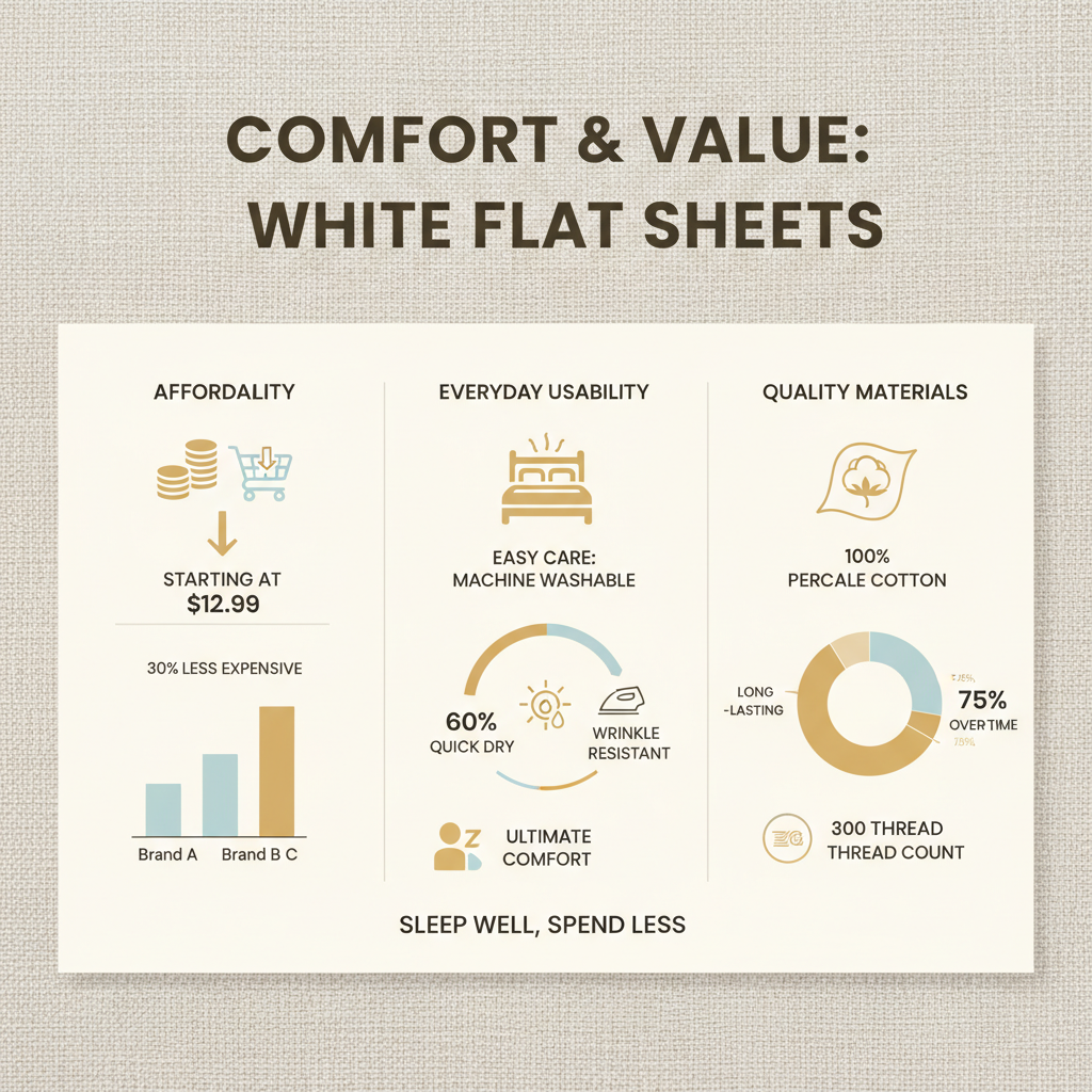 white flat sheets cheap