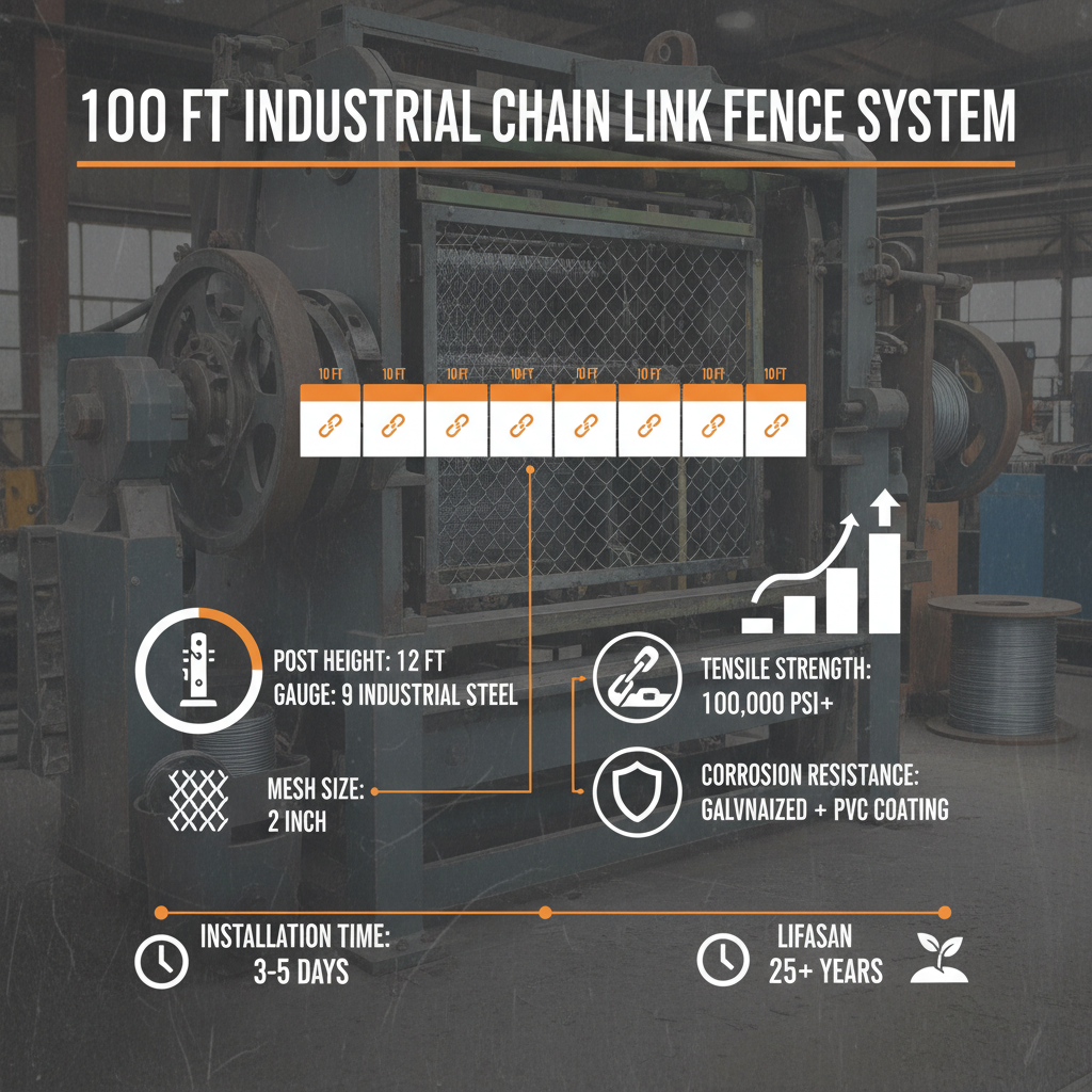 100 ft chain link fence