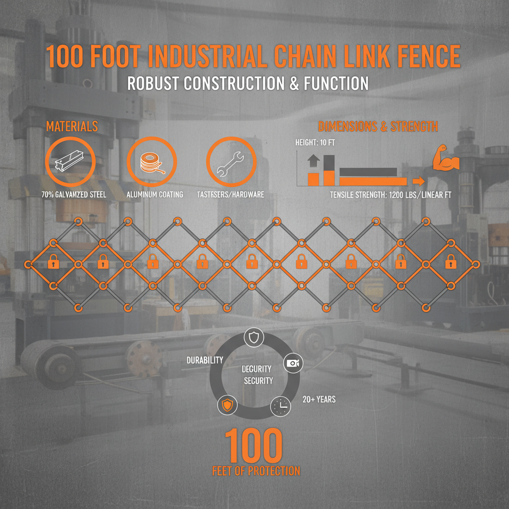 100 foot chain link fence