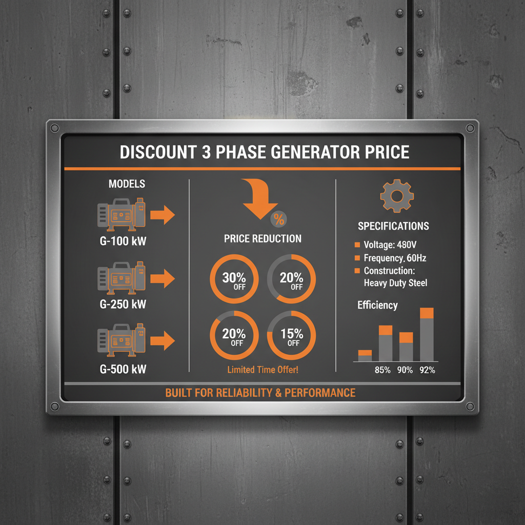 Discount 3 phase generator price