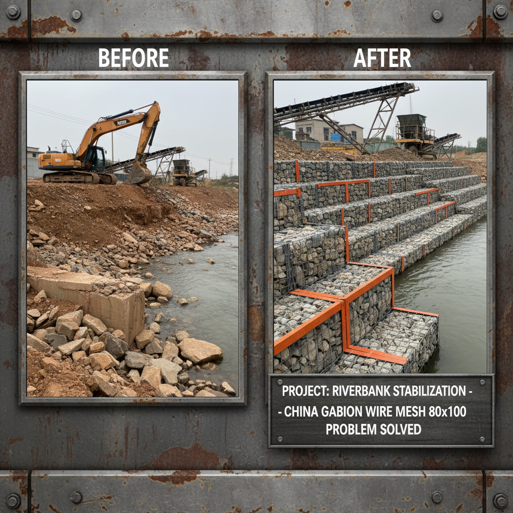 China Gabion Wire Mesh and 80x100 Gabion Solutions for Erosion Control