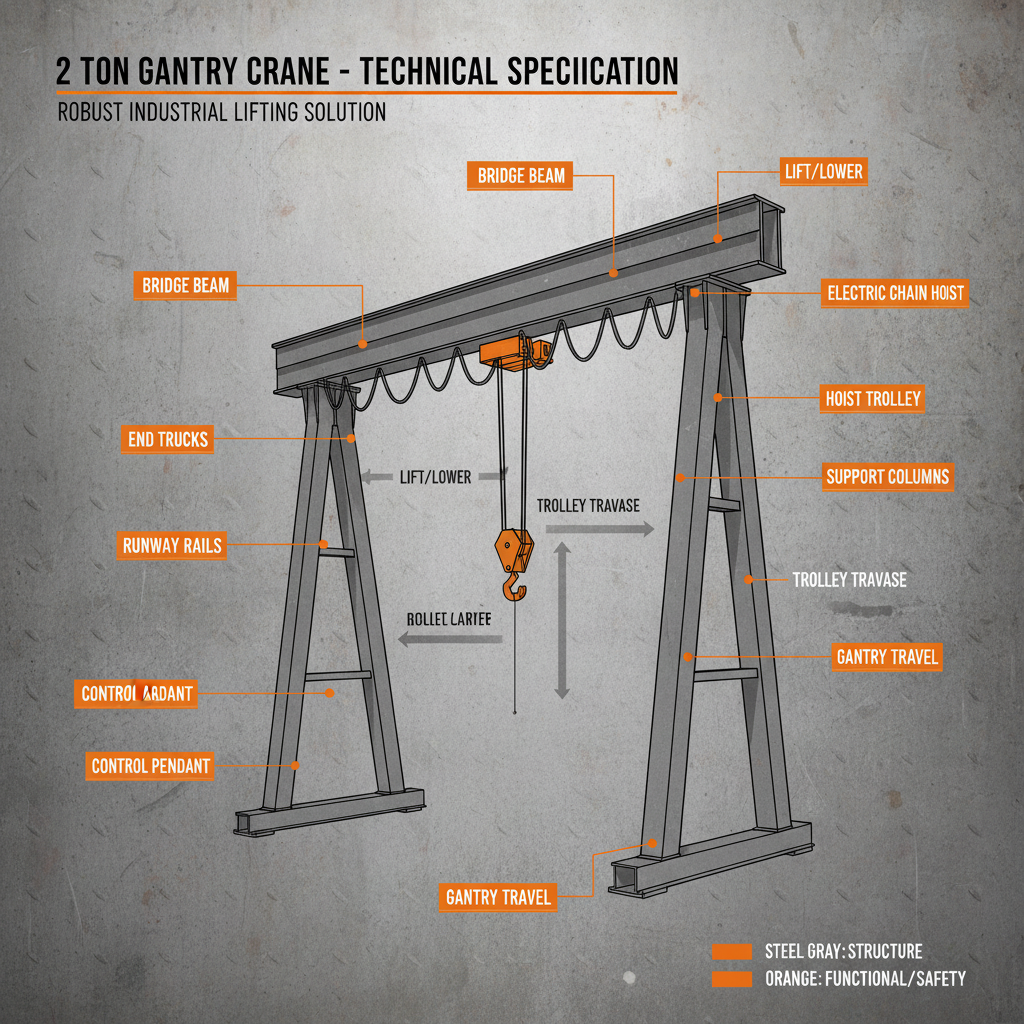 Maximize Lifting Efficiency with a Robust 2 ton Gantry Crane for Sale