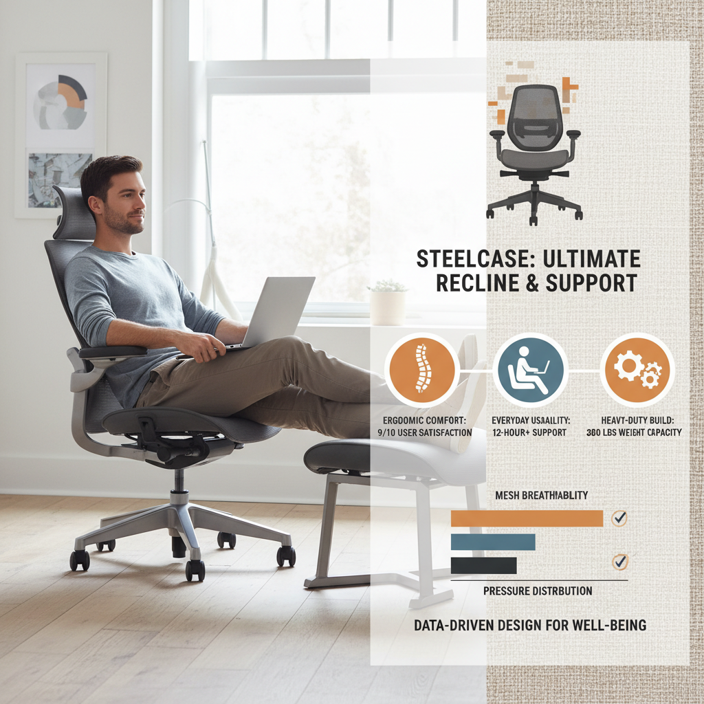 Maximize Comfort and Productivity with a Heavy Duty Reclining Mesh Office Chair Steelcase