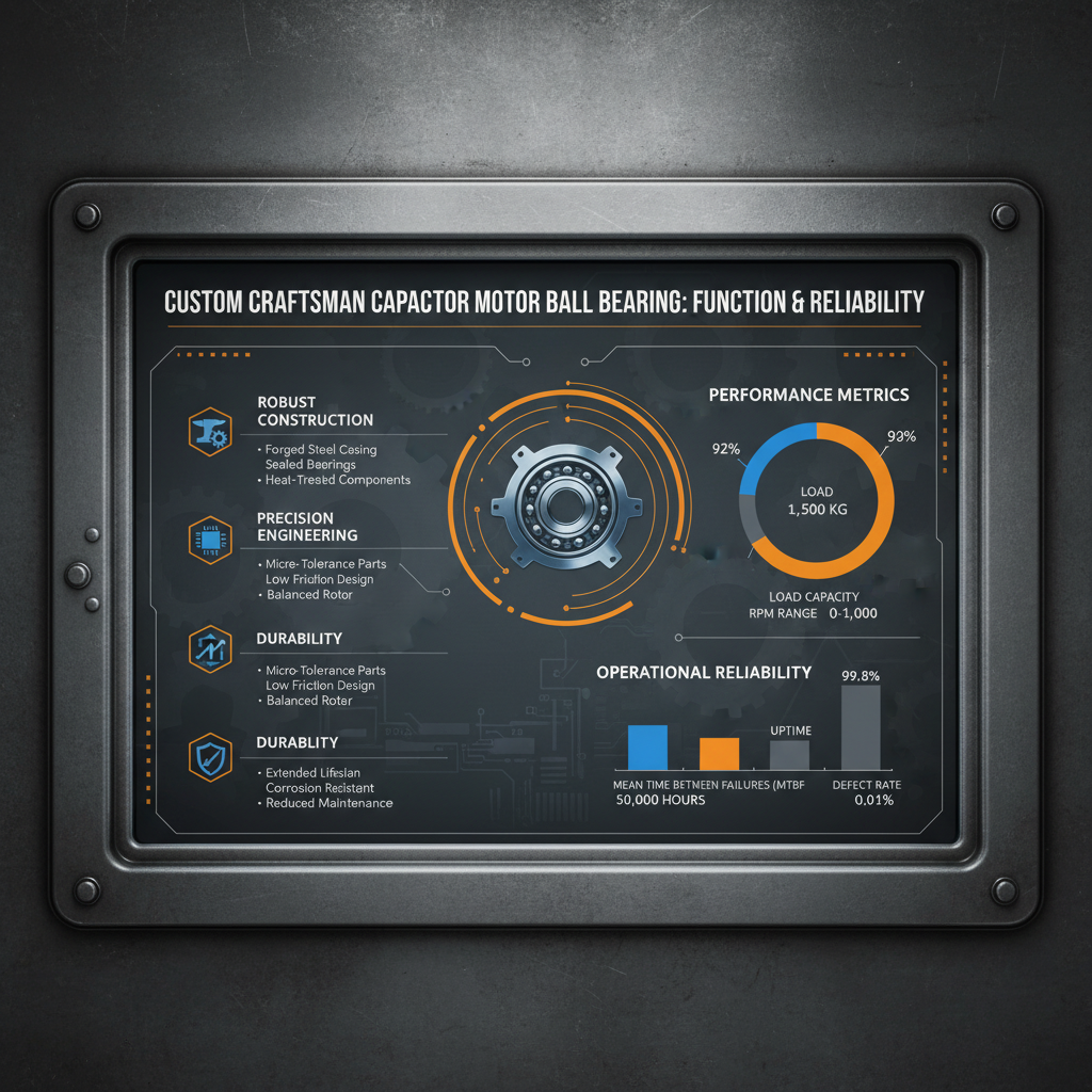 High Precision Custom Craftsman Capacitor Motor Ball Bearing Solutions