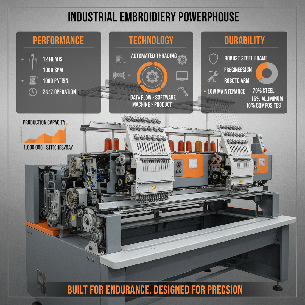 The Advantages of a 12 Head Embroidery Machine for Modern Textile Production