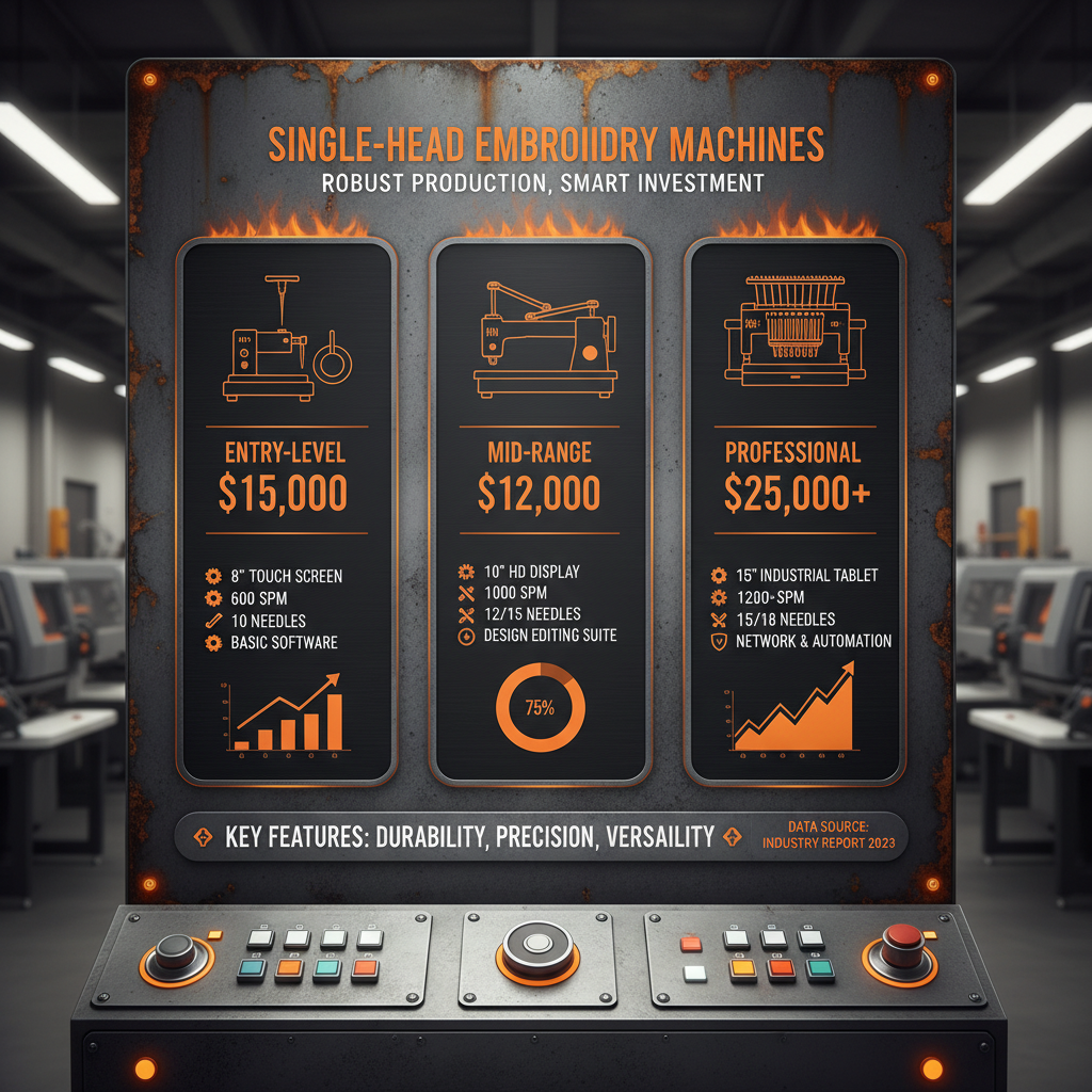 Exploring Single Head Embroidery Machines with Prices for Personalized Textile Creation