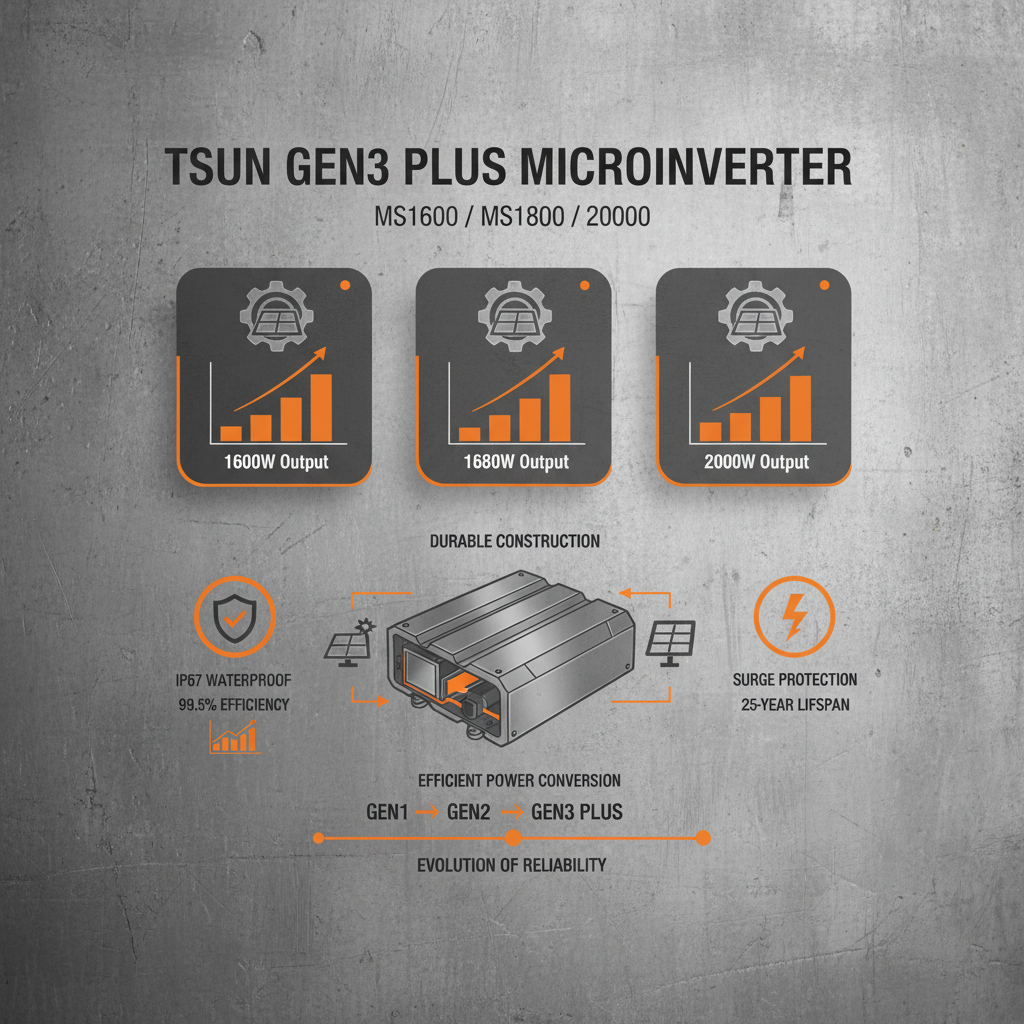 Durable Tsun Gen3 Plus Microinverter Ms1600 Ms1800 Ms2000 Revolutionizing Solar Energy