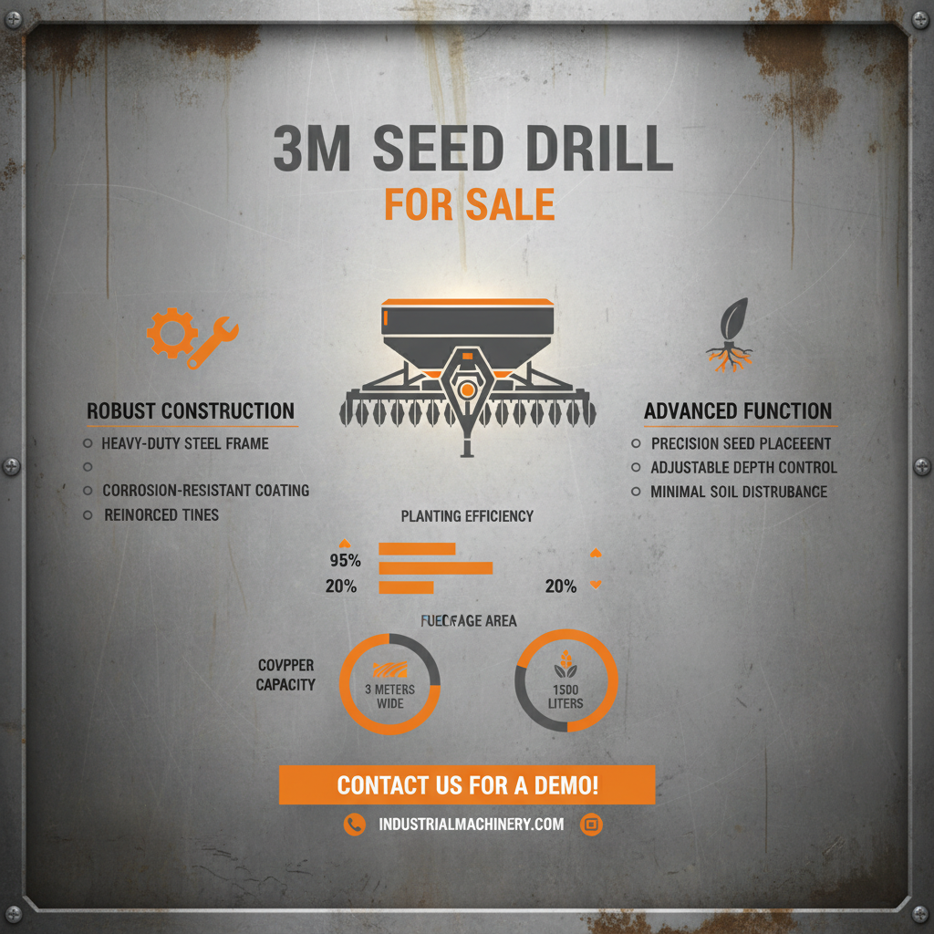 Investing in a High Quality 3m Seed Drill for Sale for Enhanced Farming