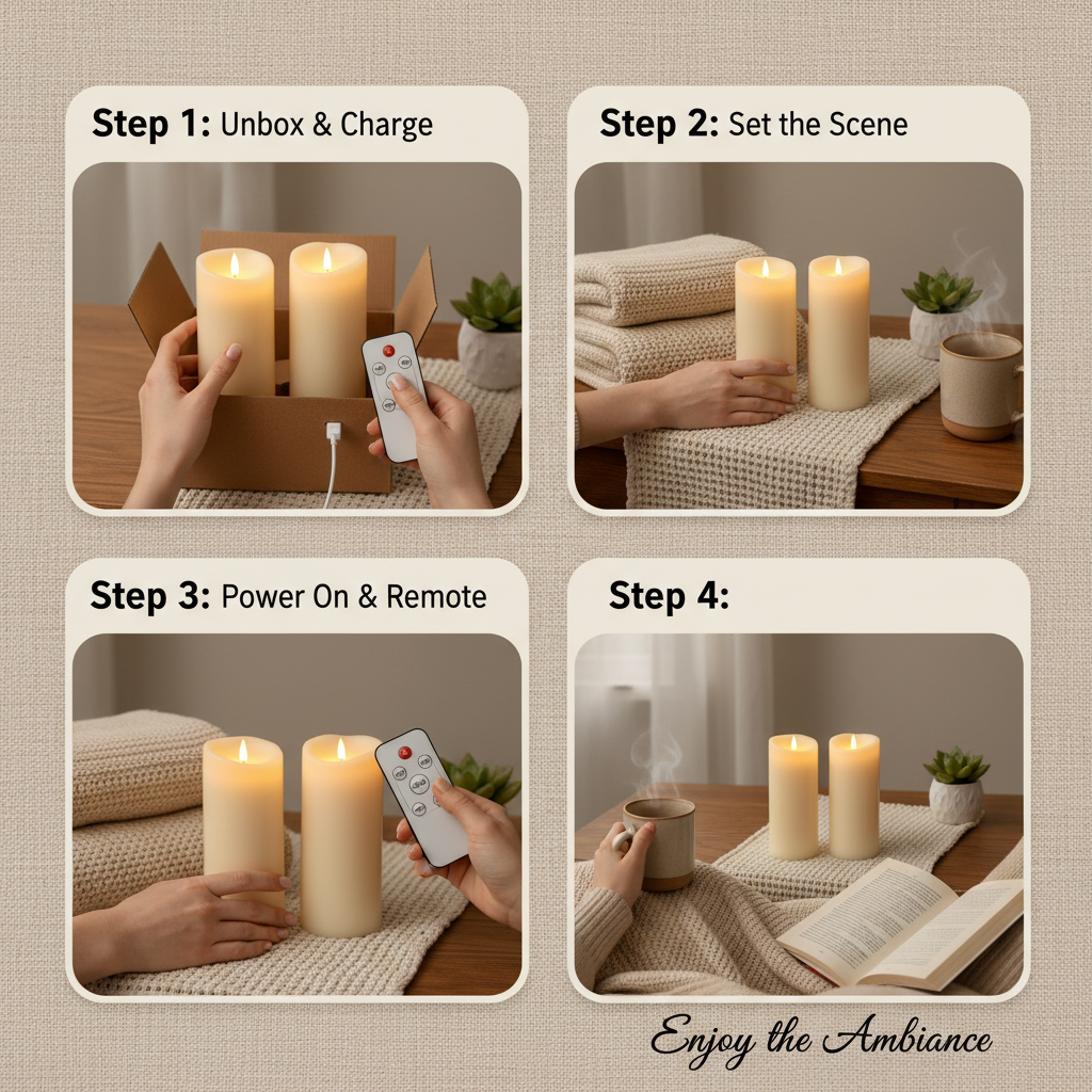 Enhance Your Home Decor with Elegant 8 Inch Flameless Candles