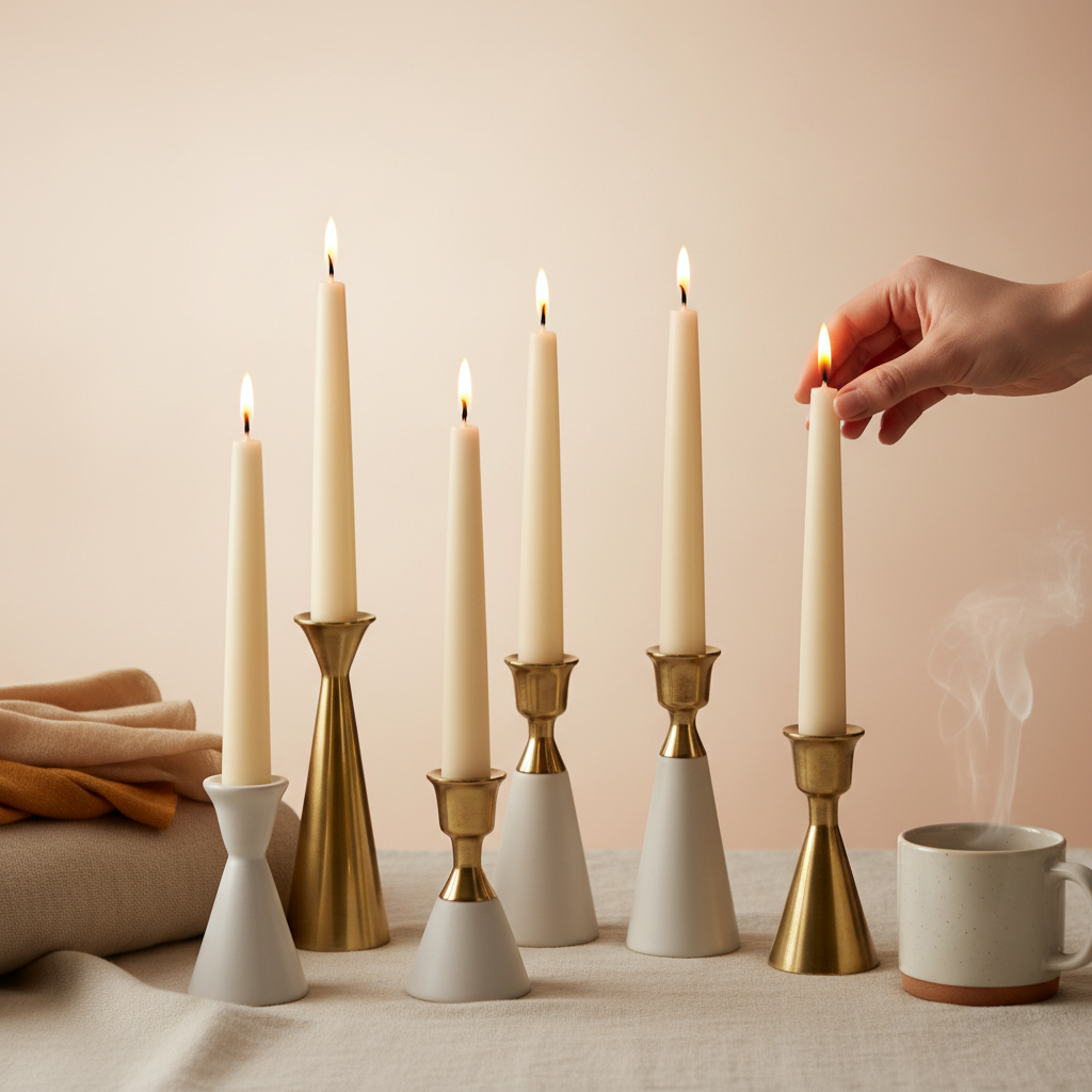 Enhance Your Ambiance with Elegant 6 Inch Flameless Taper Candles