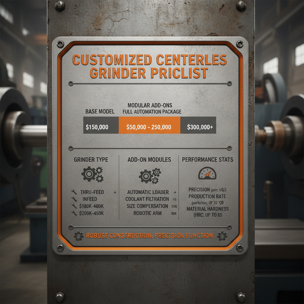 Comprehensive Customized Centerless Grinder Pricelist and Purchasing Guide