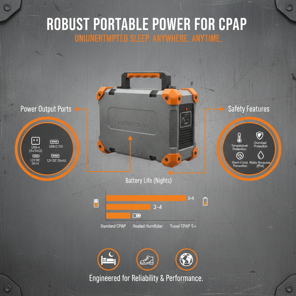 Uninterrupted Sleep Portable Power Station CPAP Solutions for Travel and Emergencies