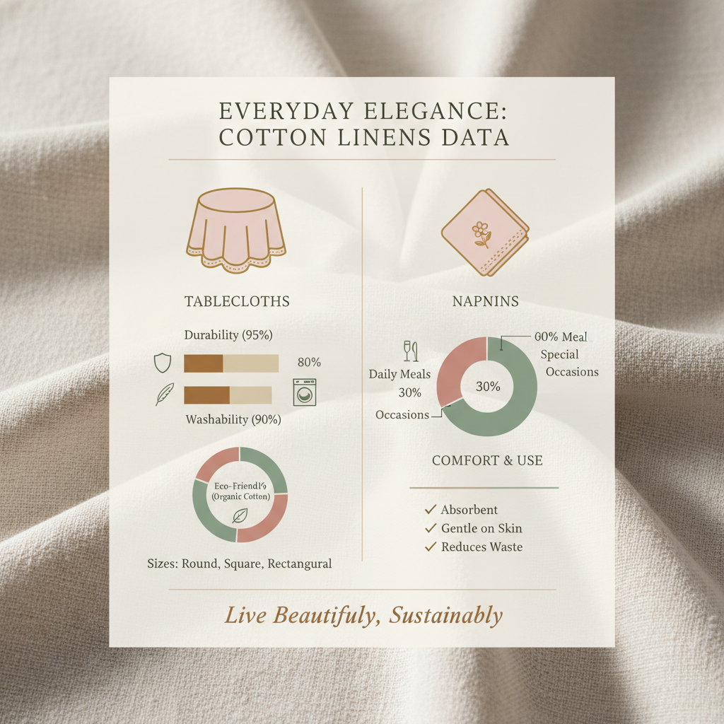 Enhance Your Dining Experience with Exquisite Embroidered Cotton Tablecloths and Napkins