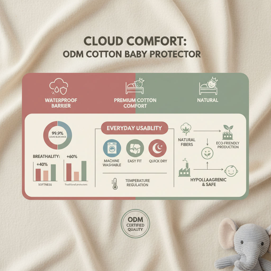 ODM Cotton Baby Waterproof Mattress Protector for Safe and Comfortable Sleep