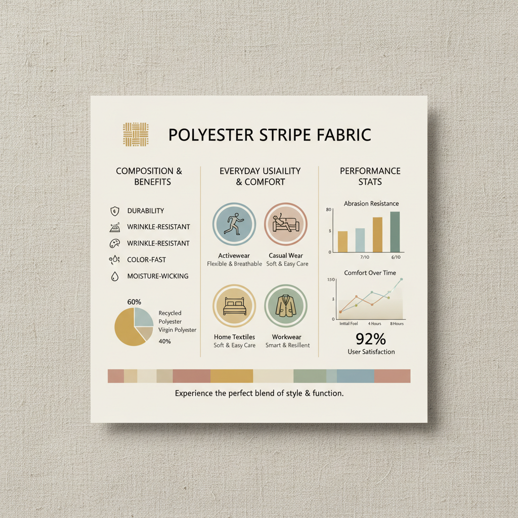 Comprehensive Guide to Durable Polyester Stripe Fabric for Fashion and Home Decor