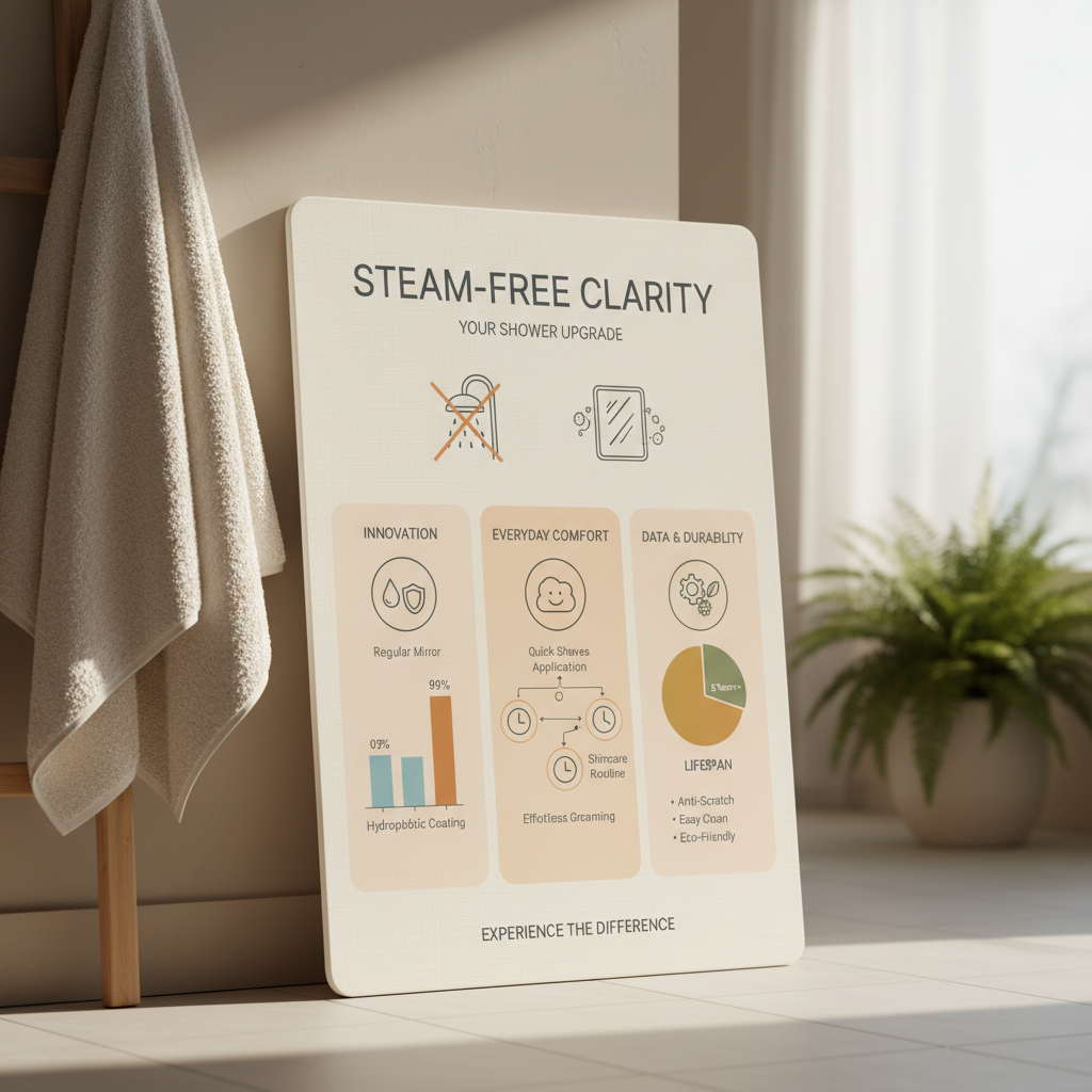 Enhance Your Routine with a High Quality Steam Proof Shower Mirror