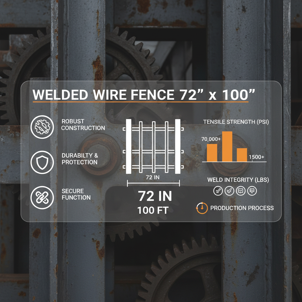 welded wire fence 72 x 100