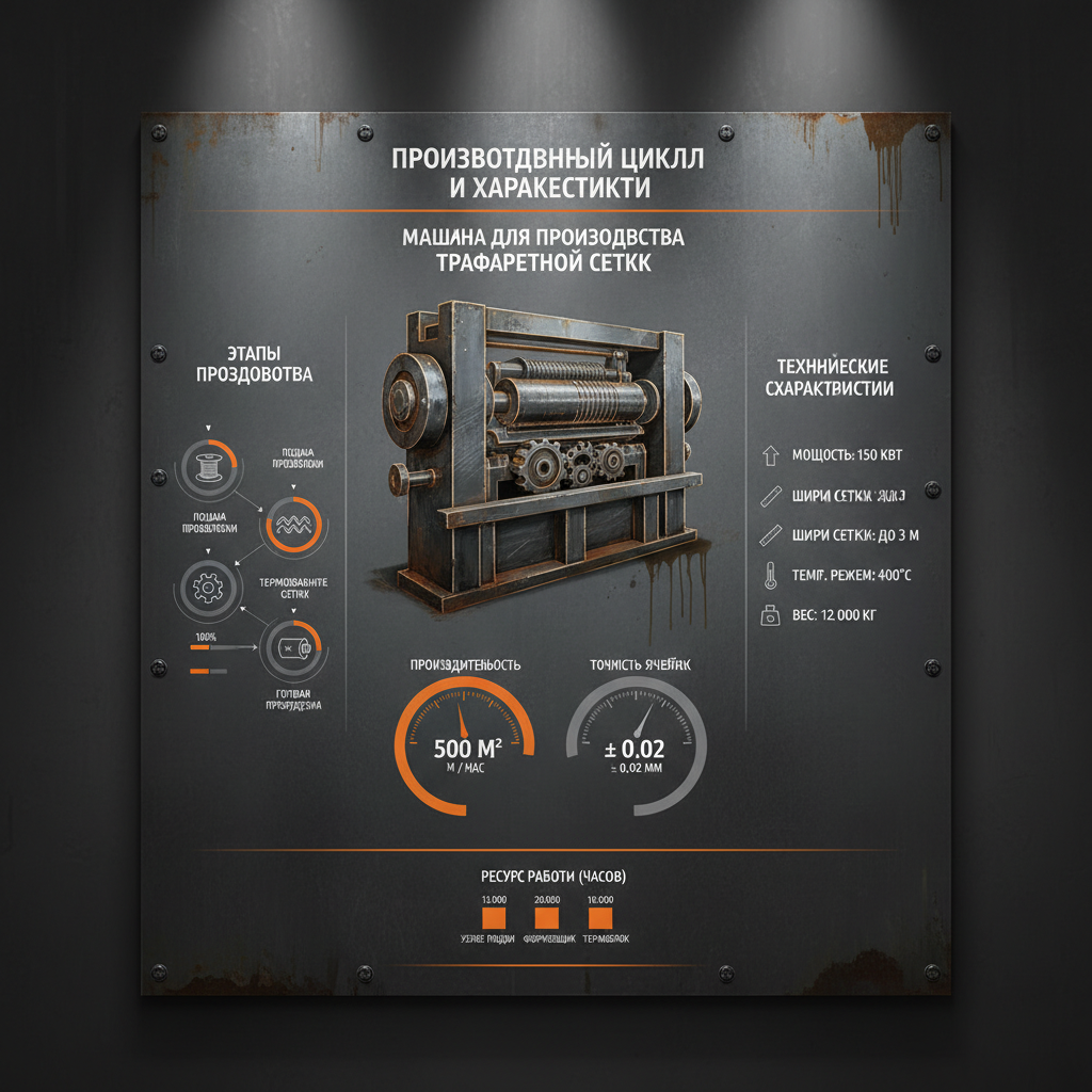 -Машина для производства трафаретной сетки