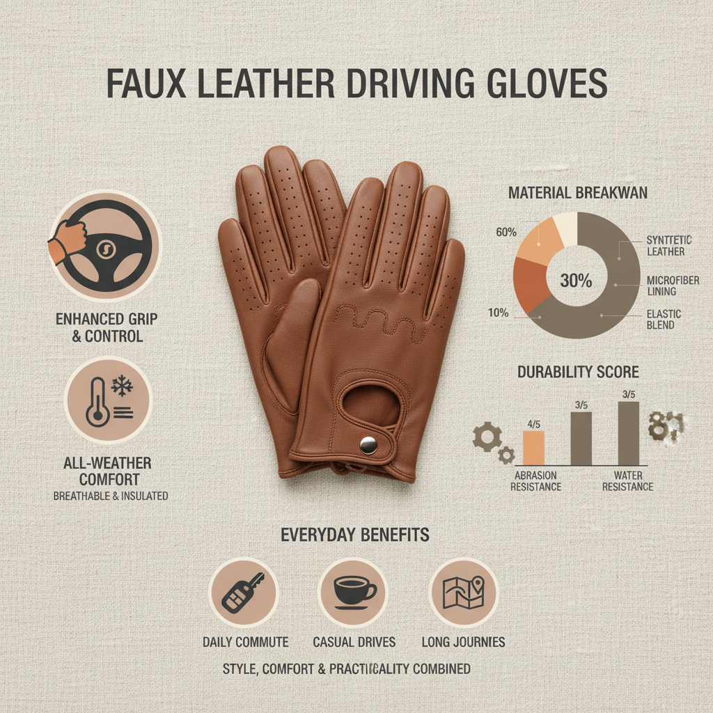 Elevate Your Drive with Stylish and Functional Faux Leather Driving Gloves
