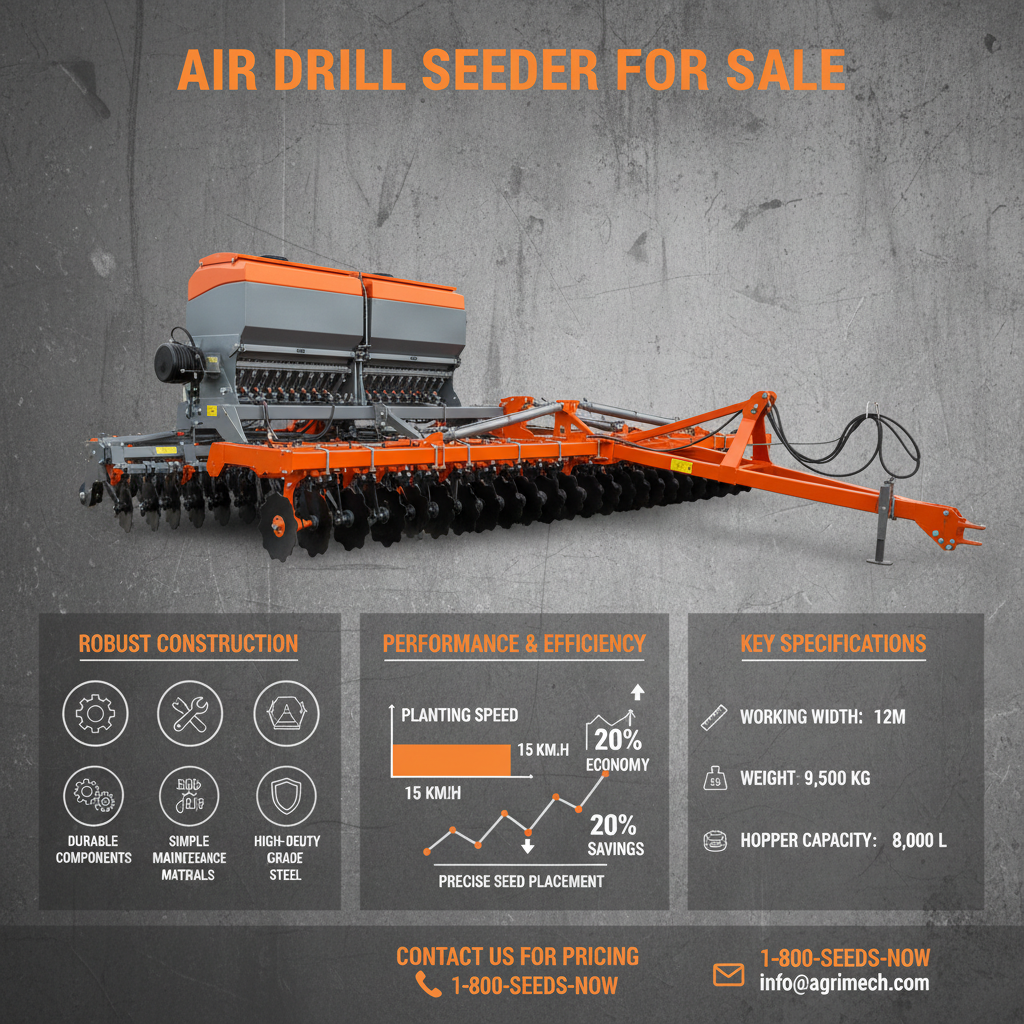 Maximize Crop Yields with a High Quality Air Drill Seeder for Sale