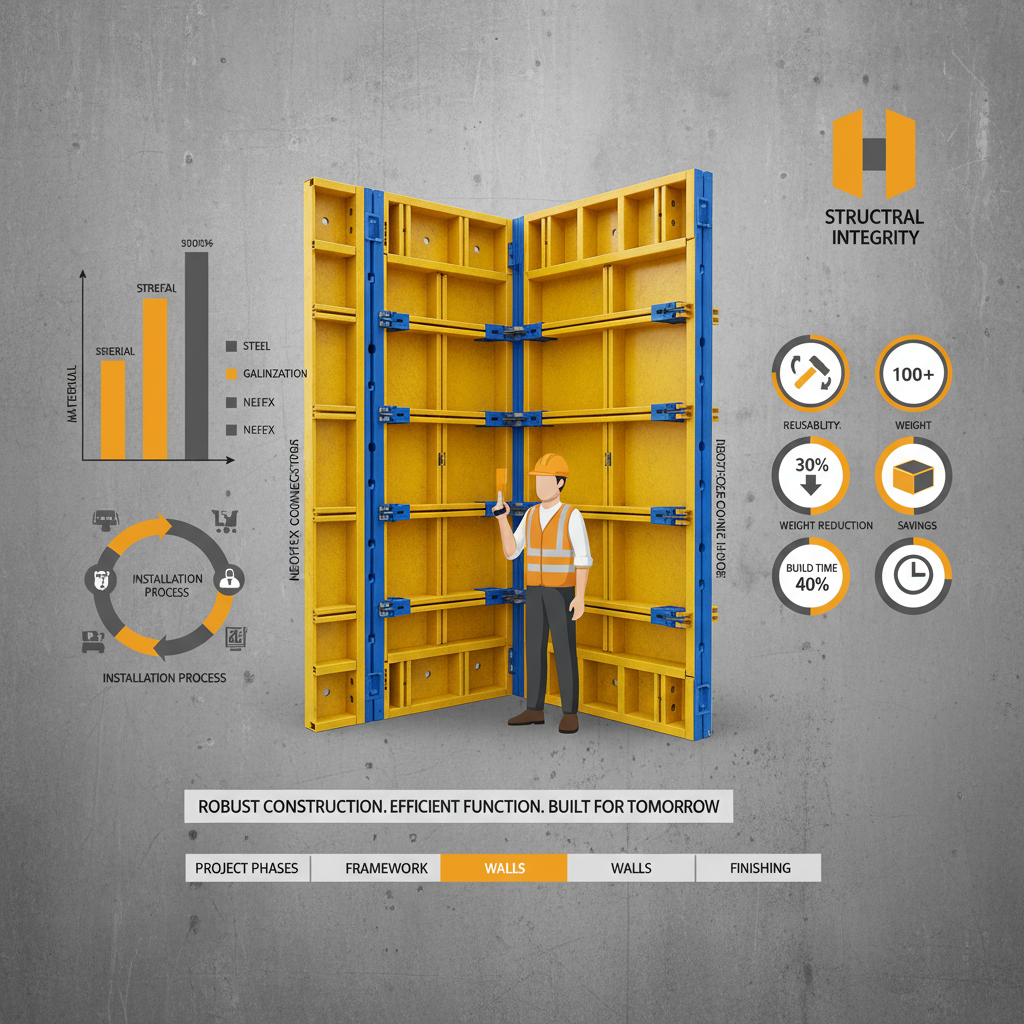 Color Galvanized Yellow Neoflex H Beam Wall Form Work for Rapid and Durable Construction