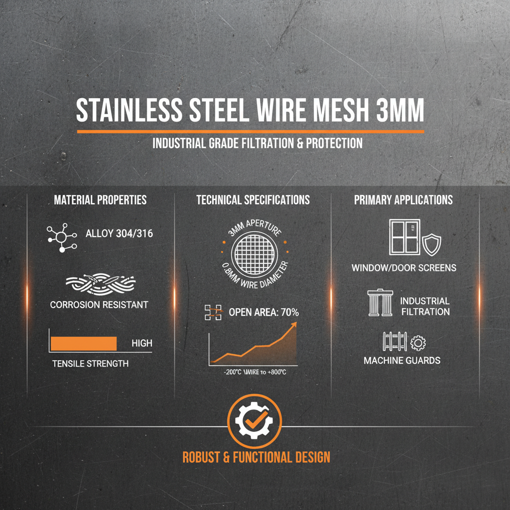 Durable Stainless Steel Wire Mesh 3mm for Global Industrial Applications