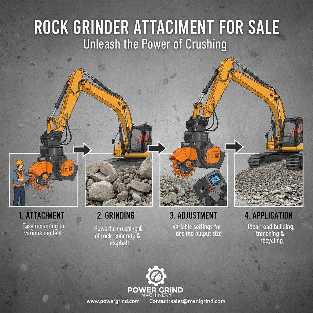 rock grinder attachment for excavator for sale