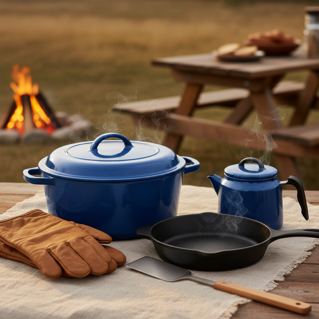 cast iron campfire set