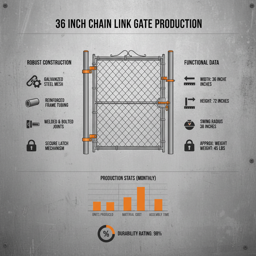 36 inch chain link gate