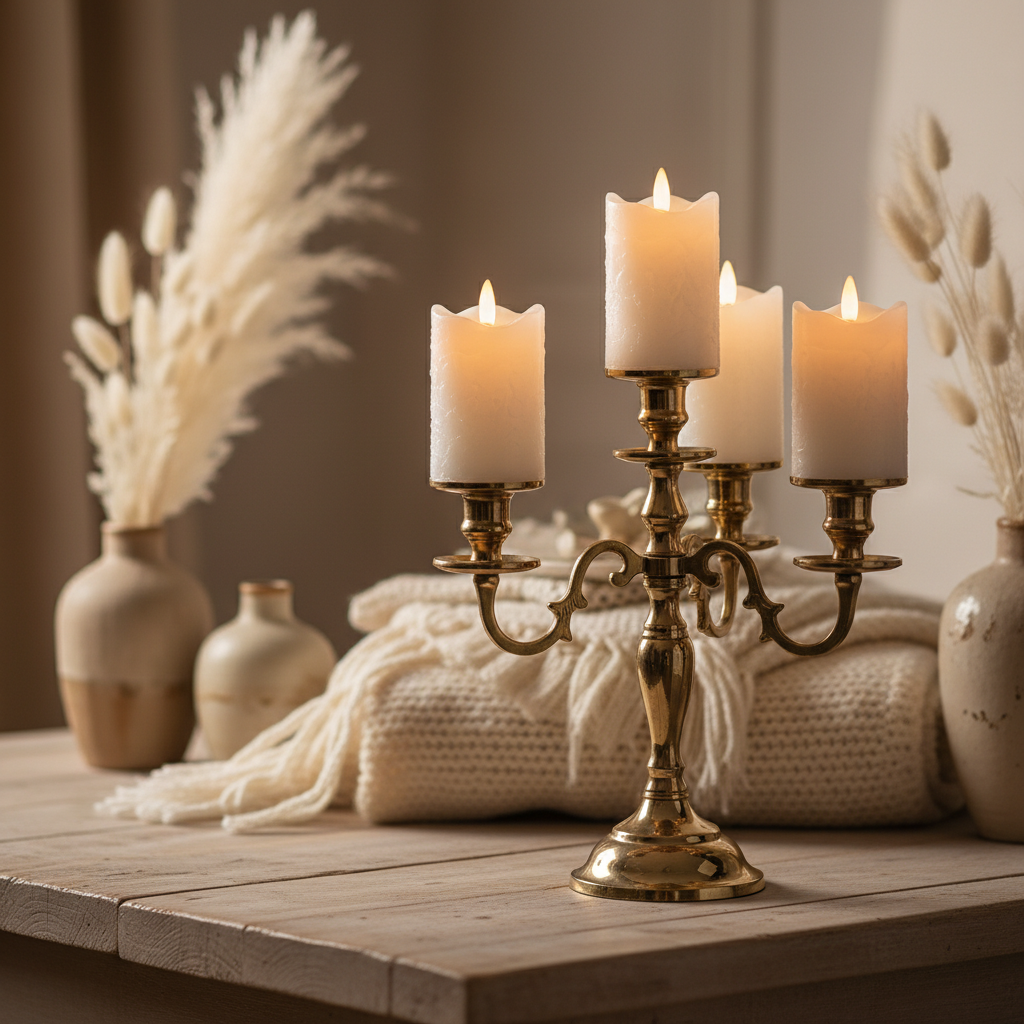Enhance Your Home Ambiance with Beautiful 4 Flameless Candles
