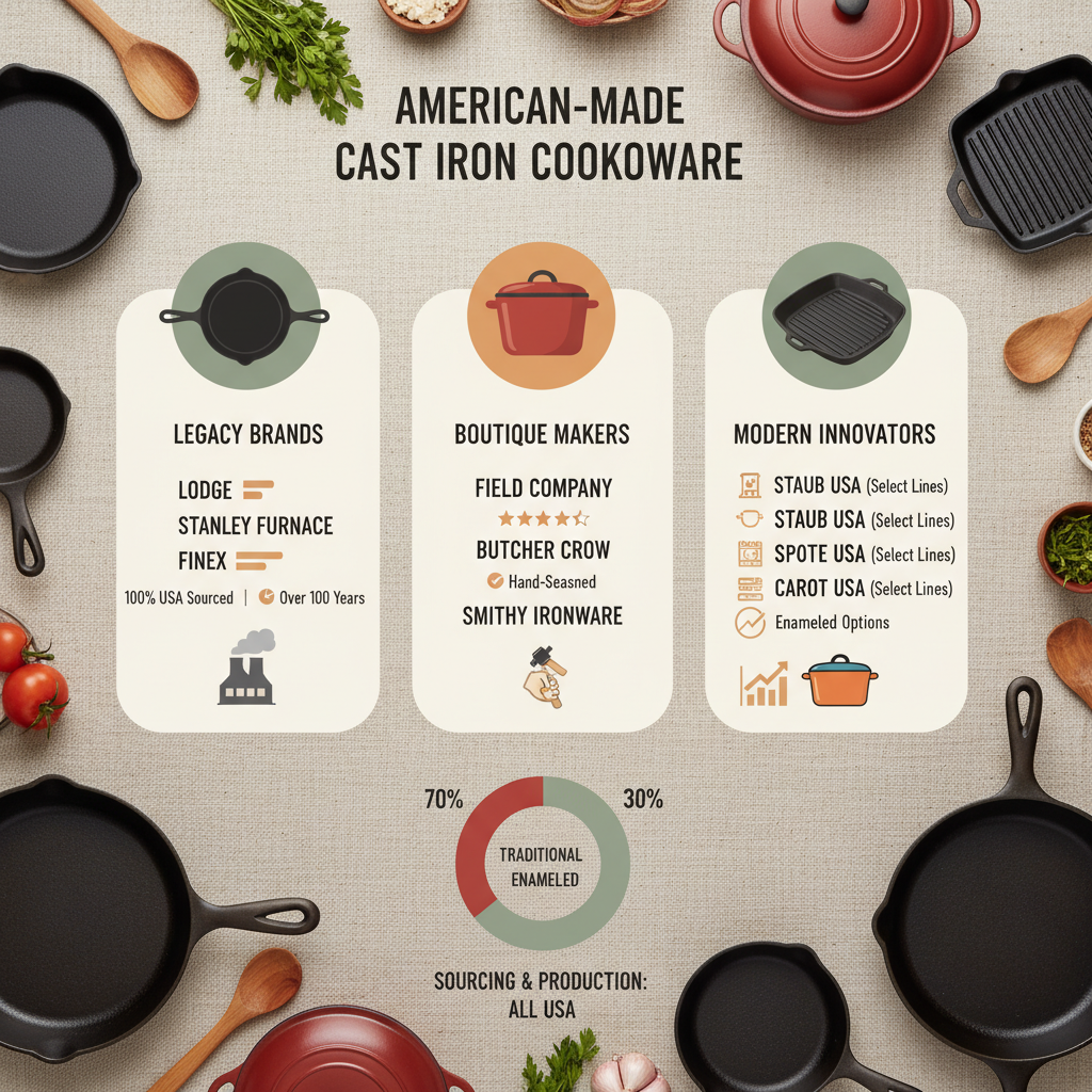 Discover Top Quality Cast Iron Cookware Brands Made in USA for Your Kitchen