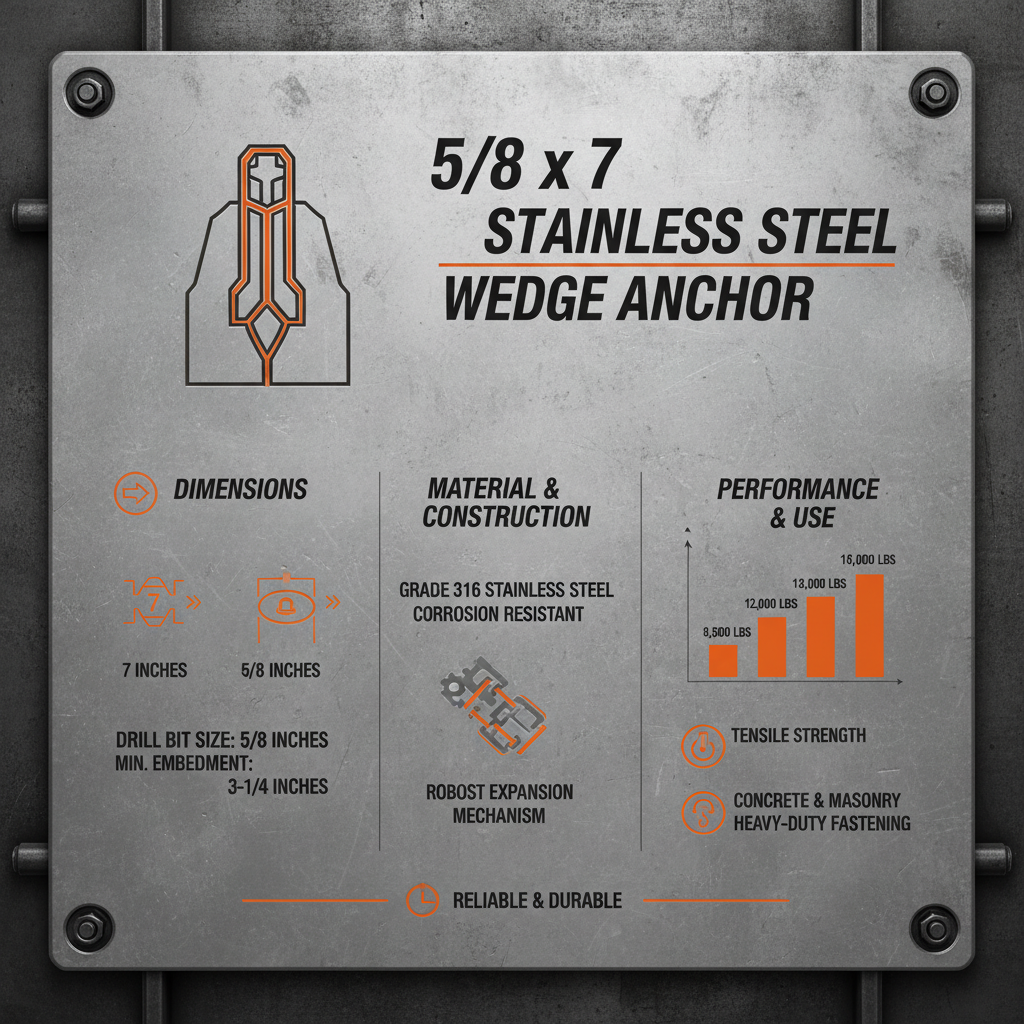 Comprehensive Guide to the 5/8 x 7 Stainless Steel Wedge Anchor for Secure Fastening