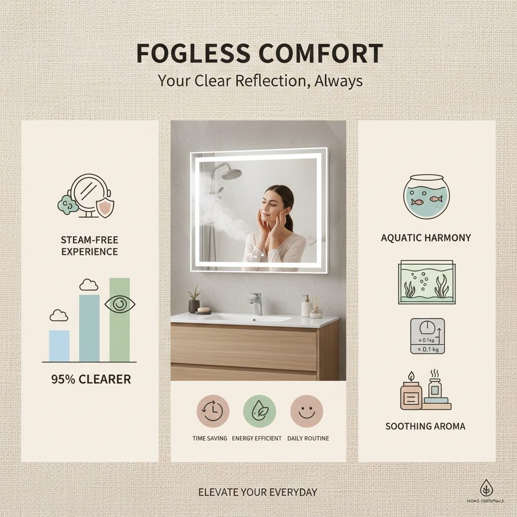 Enhance Your Bathroom with a Stunning Fogless Bathroom Vanity Mirror