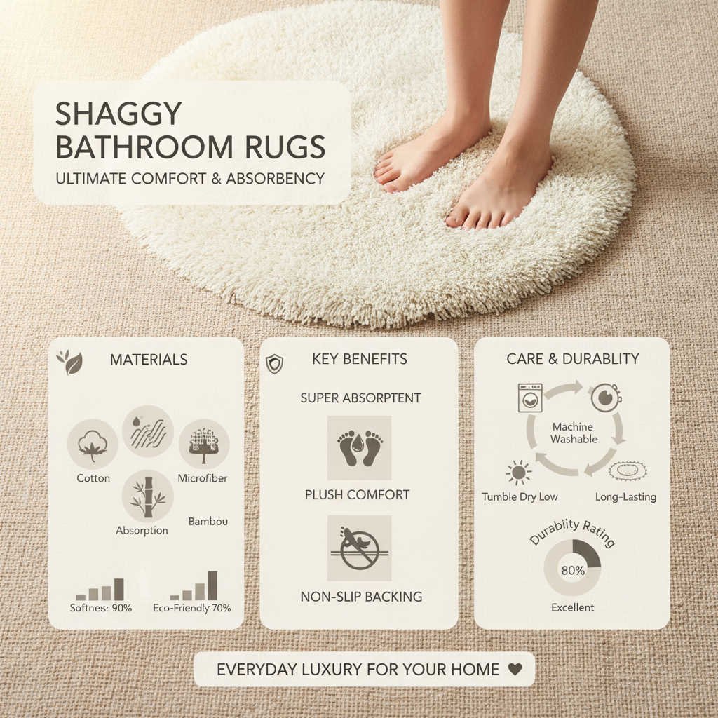 Discover the Comfort and Style of Luxurious Shaggy Bathroom Rugs