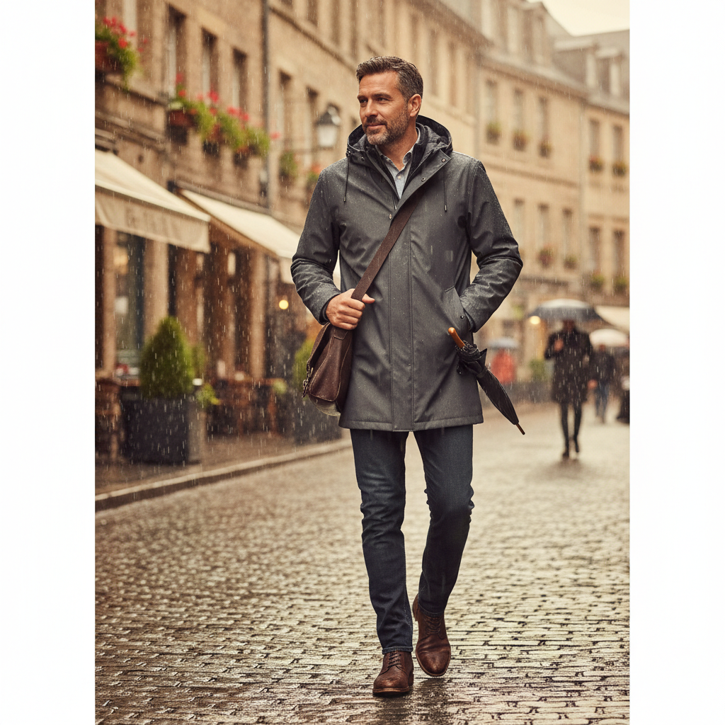 Discover the Ultimate Guide to Mens Modern Raincoats for Style and Protection
