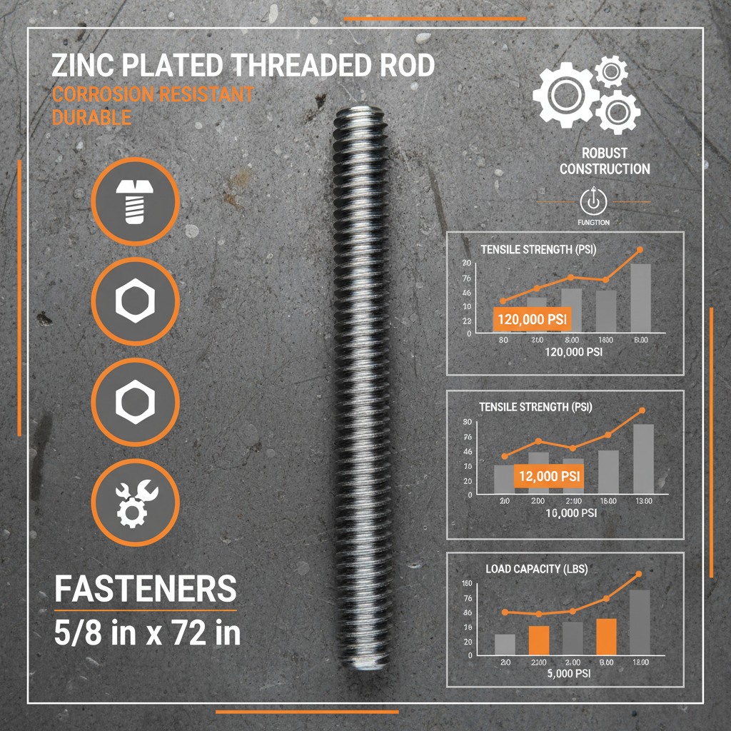 Comprehensive Guide to the 5 8 in x 72 in Zinc Plated Threaded Rod for Versatile Applications