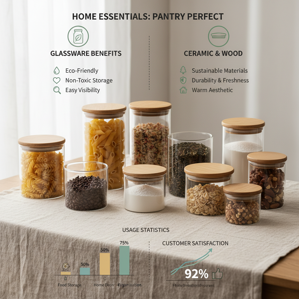 Enhance Kitchen Storage with Stylish Clear Canisters with Wooden Lids