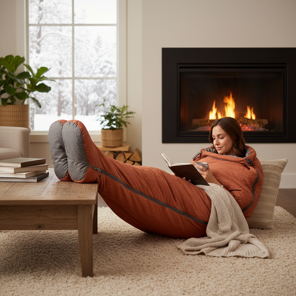 sleeping bag with feet
