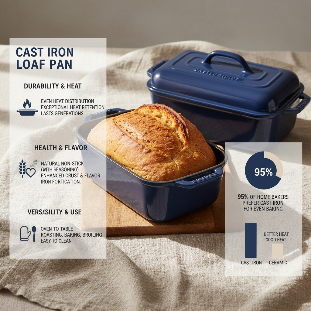 high quality cast iron loaf pan