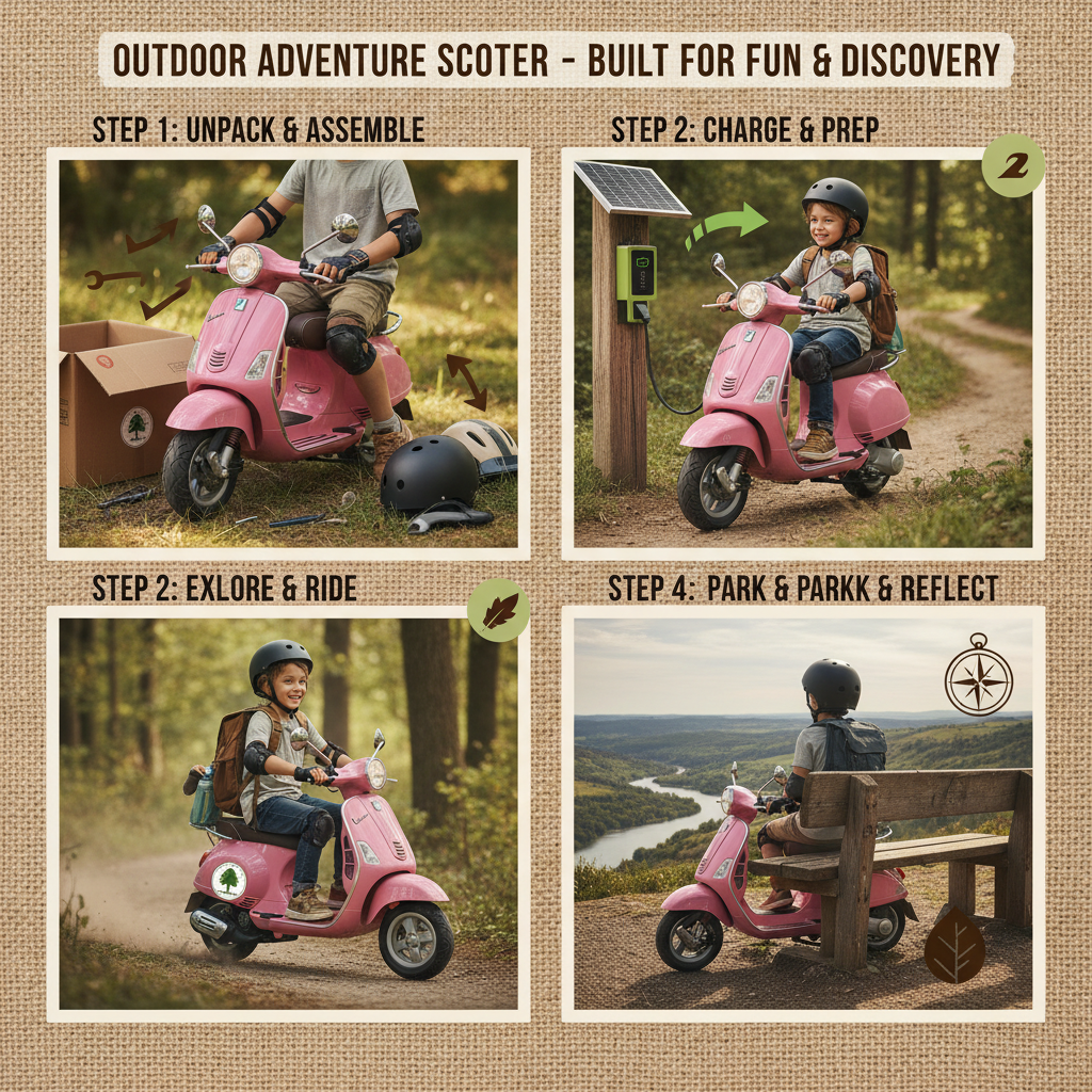 Discover the Charm of Childs Pink Vespa Scooter for Outdoor Adventures